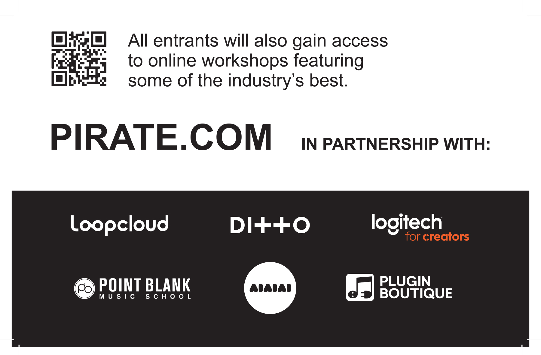 PB Partner with Pirate Studios for Summer Residency Scheme Enter Now DawCrash