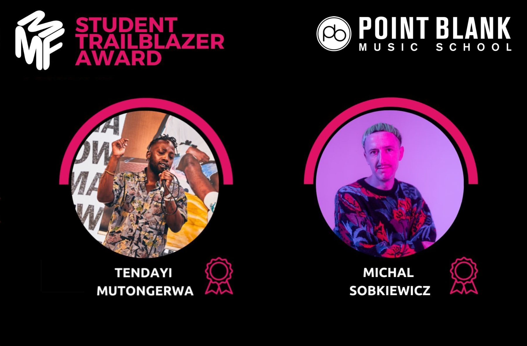 Two Point Blank Students Shortlisted for the Music Manager’s Forum Trailblazer Award