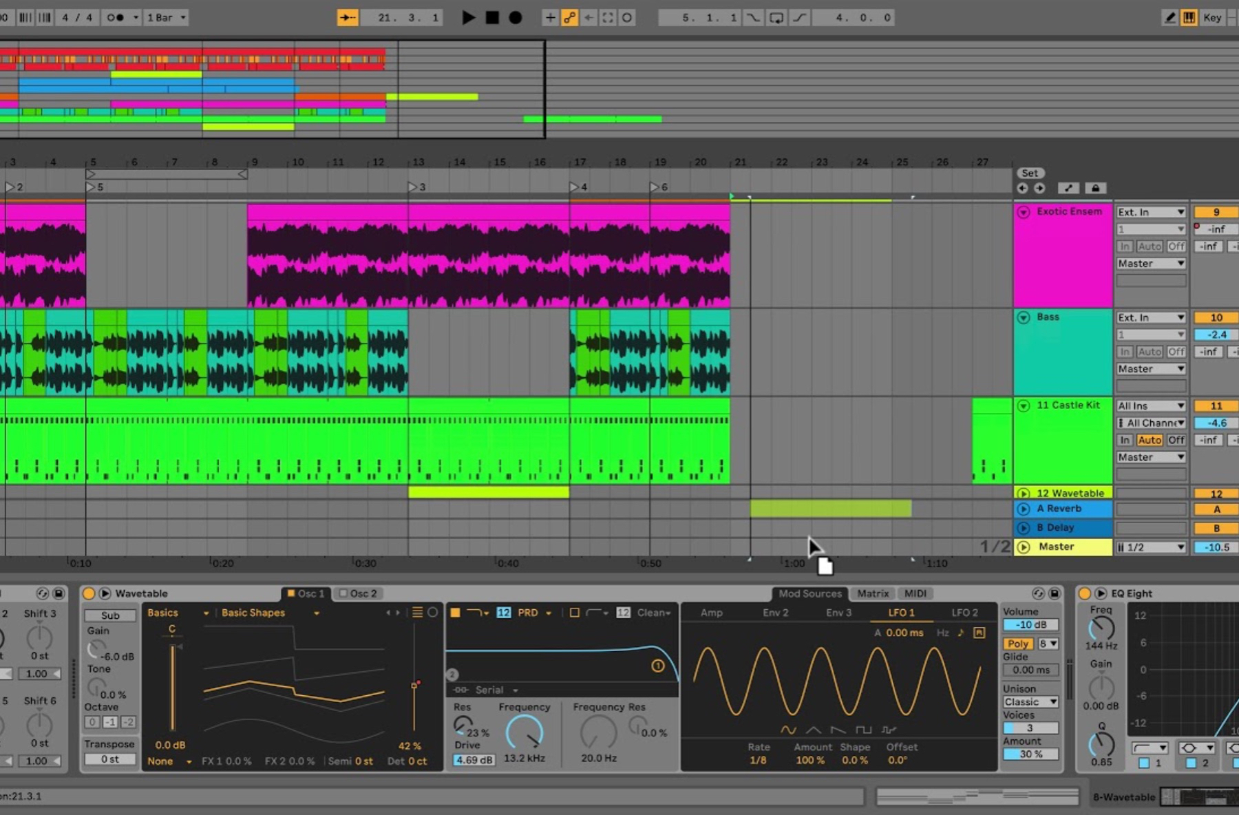 Ableton arrangement view